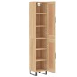 vidaXL Aparador de madera contrachapada roble Sonoma 34,5x34x180 cm
