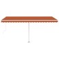 vidaXL Toldo de pie automático naranja y marrón 500x300 cm vidaXL Toldo de pie automático naranja y marrón 500x300 cm