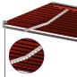 vidaXL Toldo automático LED sensor de viento naranja marrón 6x3,5 m vidaXL Toldo automático LED sensor de viento naranja marrón 6x3,5 m