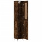 vidaXL Aparador de madera contrachapada roble ahumado 34,5x34x180 cm vidaXL Aparador de madera contrachapada roble ahumado 34,5x34x180 cm