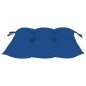 vidaXL Sillas de jardín 4 uds madera maciza de teca con cojines azules vidaXL Sillas de jardín 4 uds madera maciza de teca con cojines azules