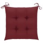 vidaXL Sillas de jardín 6 uds madera maciza de teca cojines rojo tinto vidaXL Sillas de jardín 6 uds madera maciza de teca cojines rojo tinto