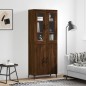 vidaXL Aparador alto madera contrachapada marrón roble 69,5x34x180 cm vidaXL Aparador alto madera contrachapada marrón roble 69,5x34x180 cm