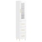 vidaXL Aparador alto madera contrachapada blanco brillo 34,5x34x180 cm vidaXL Aparador alto madera contrachapada blanco brillo 34,5x34x180 cm
