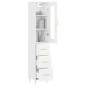 vidaXL Aparador alto madera contrachapada blanco brillo 34,5x34x180 cm vidaXL Aparador alto madera contrachapada blanco brillo 34,5x34x180 cm