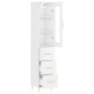 vidaXL Aparador alto madera contrachapada blanco brillo 34,5x34x180 cm vidaXL Aparador alto madera contrachapada blanco brillo 34,5x34x180 cm