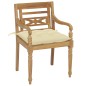 vidaXL Sillas Batavia 8 unidades madera maciza de teca con cojines vidaXL Sillas Batavia 8 unidades madera maciza de teca con cojines