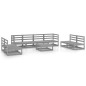 vidaXL Juego de muebles de jardín 9 piezas gris madera maciza de pino vidaXL Juego de muebles de jardín 9 piezas gris madera maciza de pino
