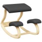 vidaXL Taburete rodillas madera contrachapada abedul negro 48x71x51cm vidaXL Taburete rodillas madera contrachapada abedul negro 48x71x51cm