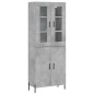 vidaXL Aparador alto madera contrachapada gris hormigón 69,5x34x180 cm vidaXL Aparador alto madera contrachapada gris hormigón 69,5x34x180 cm
