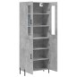 vidaXL Aparador alto madera contrachapada gris hormigón 69,5x34x180 cm vidaXL Aparador alto madera contrachapada gris hormigón 69,5x34x180 cm
