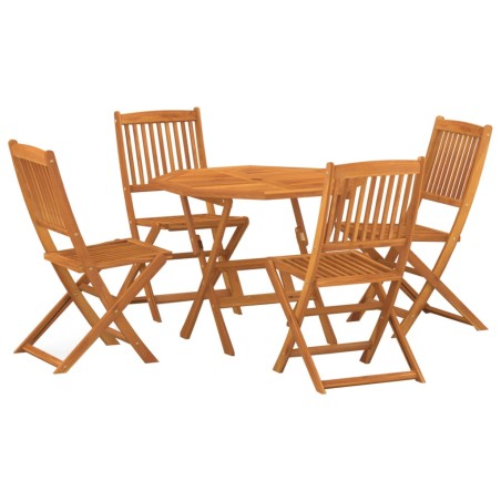 vidaXL Juego de comedor de jardín 5 piezas madera maciza de acacia