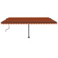 vidaXL Toldo de pie retráctil manual naranja y marrón 500x350 cm