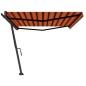 vidaXL Toldo de pie retráctil manual naranja y marrón 500x350 cm