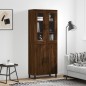 vidaXL Aparador alto madera contrachapada marrón roble 69,5x34x180 cm vidaXL Aparador alto madera contrachapada marrón roble 69,5x34x180 cm