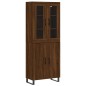 vidaXL Aparador alto madera contrachapada marrón roble 69,5x34x180 cm vidaXL Aparador alto madera contrachapada marrón roble 69,5x34x180 cm