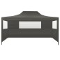 vidaXL Carpa pleglable con 3 paredes 3x4,5 m gris antracita vidaXL Carpa pleglable con 3 paredes 3x4,5 m gris antracita