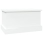 vidaXL Baúl almacenaje madera contrachapada blanco brillo 50x30x28 cm