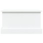 vidaXL Baúl almacenaje madera contrachapada blanco brillo 50x30x28 cm