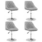 vidaXL Sillas de comedor giratorias 4 unidades terciopelo gris claro vidaXL Sillas de comedor giratorias 4 unidades terciopelo gris claro