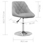 vidaXL Sillas de comedor giratorias 4 unidades terciopelo gris claro vidaXL Sillas de comedor giratorias 4 unidades terciopelo gris claro