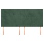 vidaXL Cabeceros 4 unidades de terciopelo verde oscuro 90x5x78/88 cm vidaXL Cabeceros 4 unidades de terciopelo verde oscuro 90x5x78/88 cm
