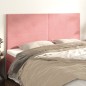 vidaXL Cabeceros 4 unidades de terciopelo rosa 90x5x78/88 cm vidaXL Cabeceros 4 unidades de terciopelo rosa 90x5x78/88 cm