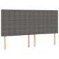 vidaXL Cabeceros 4 unidades de cuero sintético gris 90x5x78/88cm vidaXL Cabeceros 4 unidades de cuero sintético gris 90x5x78/88cm