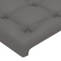 vidaXL Cabeceros 4 unidades de cuero sintético gris 90x5x78/88cm vidaXL Cabeceros 4 unidades de cuero sintético gris 90x5x78/88cm