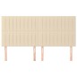 vidaXL Cabeceros 4 unidades de tela color crema 100x5x78/88 cm