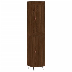 vidaXL Aparador alto madera contrachapada roble marrón 34,5x34x180 cm