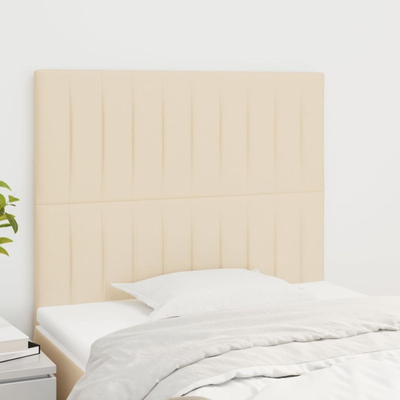vidaXL Cabeceros 2 unidades de tela color crema 90x5x78/88 cm vidaXL Cabeceros 2 unidades de tela color crema 90x5x78/88 cm