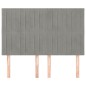 vidaXL Cabeceros 4 unidades terciopelo gris claro 72x5x78/88 cm vidaXL Cabeceros 4 unidades terciopelo gris claro 72x5x78/88 cm