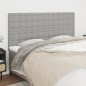 vidaXL Cabeceros 4 unidades de tela gris claro 90x5x78/88 cm vidaXL Cabeceros 4 unidades de tela gris claro 90x5x78/88 cm