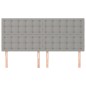 vidaXL Cabeceros 4 unidades de tela gris claro 90x5x78/88 cm vidaXL Cabeceros 4 unidades de tela gris claro 90x5x78/88 cm