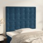 vidaXL Cabeceros 2 unidades de terciopelo azul oscuro 100x5x78/88 cm