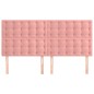 vidaXL Cabeceros 4 unidades de terciopelo rosa 90x5x78/88 cm vidaXL Cabeceros 4 unidades de terciopelo rosa 90x5x78/88 cm
