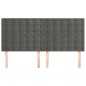 vidaXL Cabeceros 4 unidades de terciopelo gris oscuro 90x5x78/88 cm vidaXL Cabeceros 4 unidades de terciopelo gris oscuro 90x5x78/88 cm