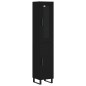 vidaXL Aparador de madera contrachapada negro 34,5x34x180 cm vidaXL Aparador de madera contrachapada negro 34,5x34x180 cm