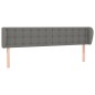 vidaXL Cabecero de tela gris oscuro 163x23x78/88 cm