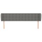vidaXL Cabecero de tela gris oscuro 163x23x78/88 cm