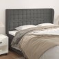 vidaXL Cabecero con orejas cuero sintético gris 183x23x118/128cm vidaXL Cabecero con orejas cuero sintético gris 183x23x118/128cm