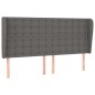 vidaXL Cabecero con orejas cuero sintético gris 183x23x118/128cm vidaXL Cabecero con orejas cuero sintético gris 183x23x118/128cm