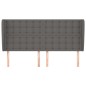 vidaXL Cabecero con orejas cuero sintético gris 183x23x118/128cm vidaXL Cabecero con orejas cuero sintético gris 183x23x118/128cm