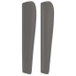 vidaXL Cabecero con orejas cuero sintético gris 183x23x118/128cm vidaXL Cabecero con orejas cuero sintético gris 183x23x118/128cm