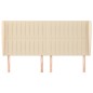 vidaXL Cabecero con orejas de tela color crema 203x23x118/128 cm