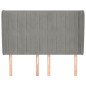 vidaXL Cabecero con orejas de terciopelo gris claro 147x23x118/128 cm vidaXL Cabecero con orejas de terciopelo gris claro 147x23x118/128 cm