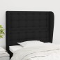 vidaXL Cabecero con orejas de tela negro 83x23x118/128 cm vidaXL Cabecero con orejas de tela negro 83x23x118/128 cm