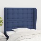 vidaXL Cabecero con orejas de tela azul 83x23x118/128 cm vidaXL Cabecero con orejas de tela azul 83x23x118/128 cm