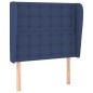 vidaXL Cabecero con orejas de tela azul 83x23x118/128 cm vidaXL Cabecero con orejas de tela azul 83x23x118/128 cm